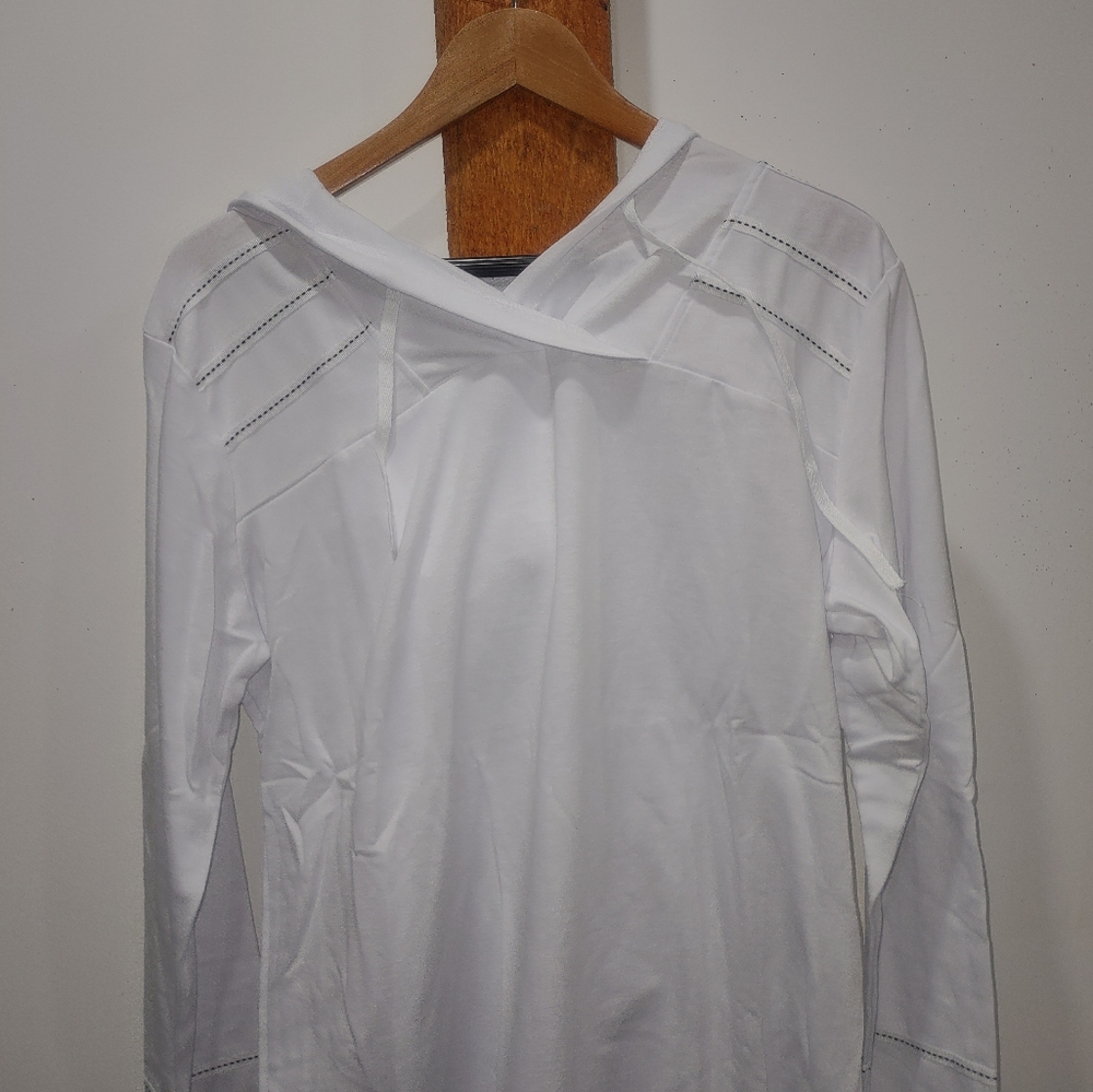 Meaneor White Hoodie Women's XXL